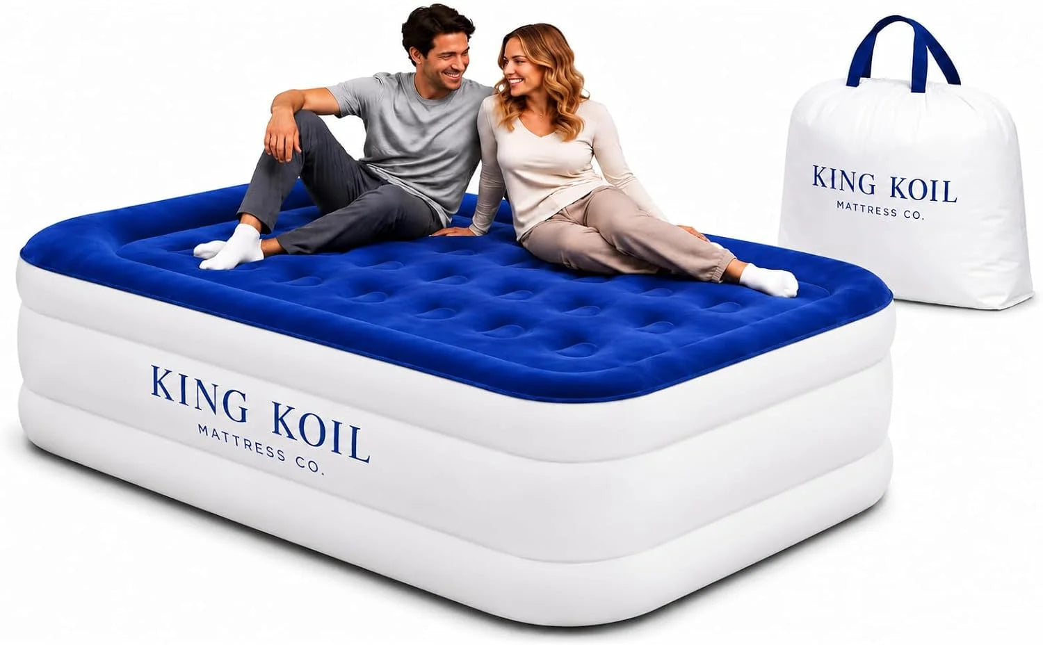 King Koil 20 Queen Air Mattress with Built-in High-Speed Pump, CNN Underscored Top Pick, Inflates in 2 Minutes bifanuoyard - Image 11