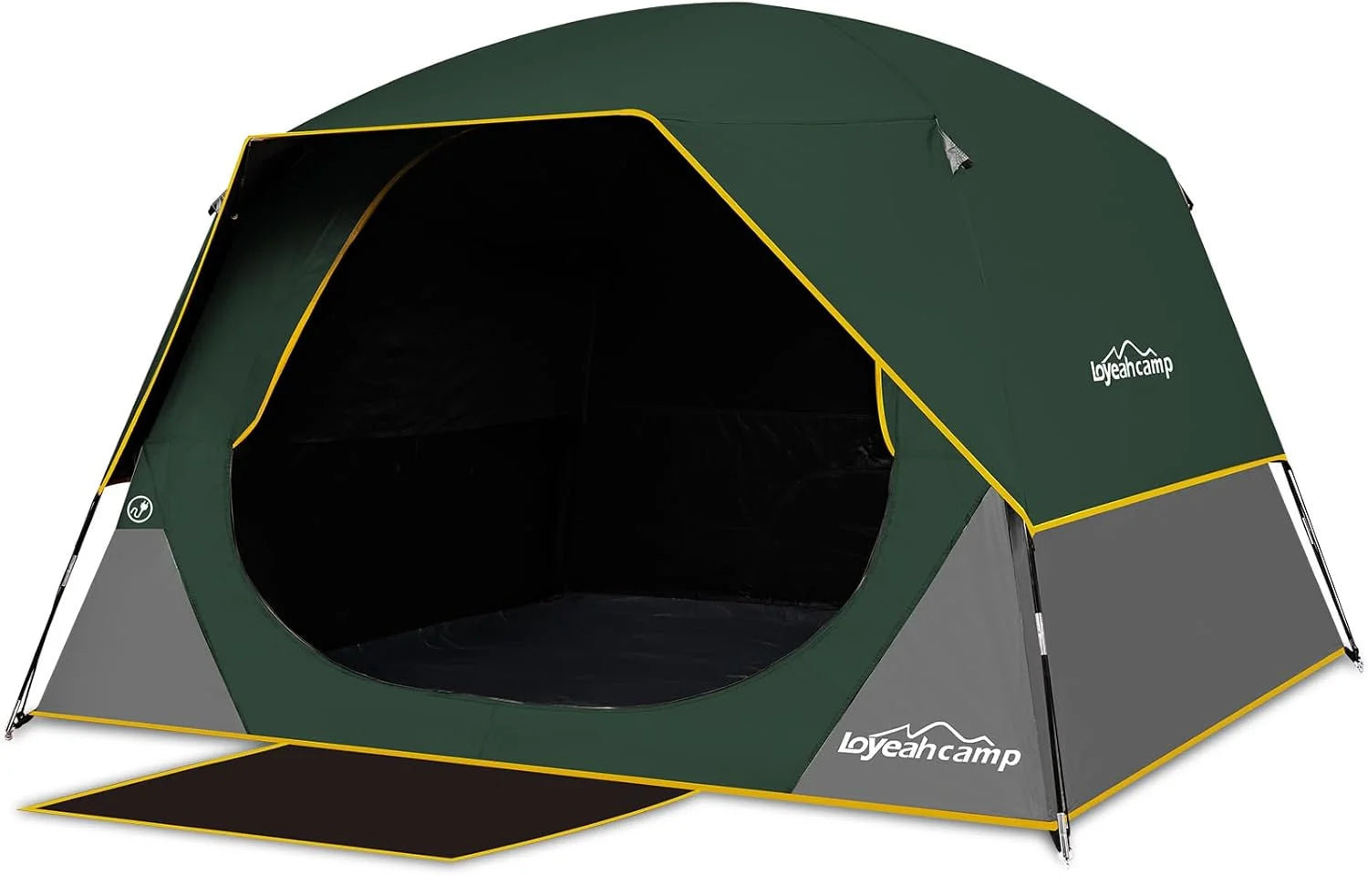 Tent 4/6 Person Blackout Camping Tent with Rainfly, Waterproof Portable Double Layer Family Dome Tent