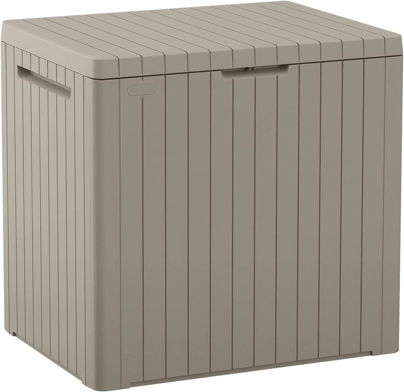 Keter City 30 Gal Outdoor Storage Box and Patio Side Table - Image 2