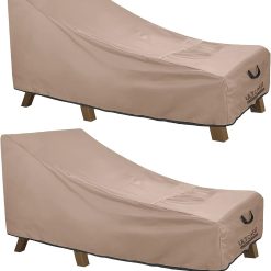 New Arrivals Outdoor Chaise Lounge Cover 2 Pack, 84L x 32W x 32H