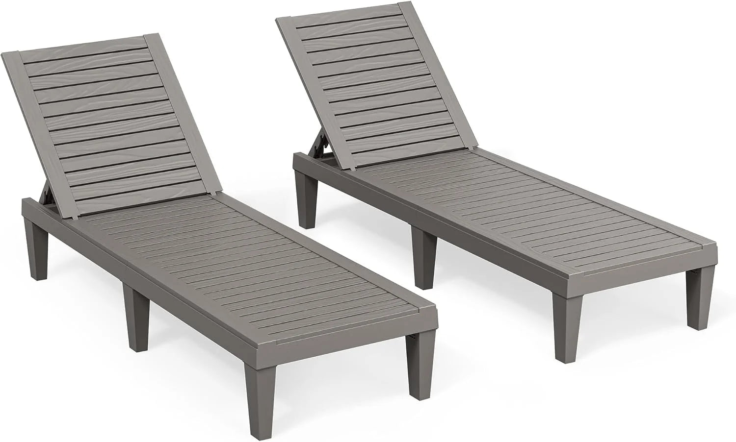 Lounge Chair, Pool Lounge Chairs Set of 2, Waterproof Sun Loungers Chair, 5-Positions Adjustable Outdoor Lounge Chairs bifanuoyard - Image 4