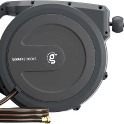 New Arrivals Retractable Garden Hose Reel 1/2 Inch x 130 ft, Super Heavy Duty, Wall Mounted and 180 Deg Swivel Bracket