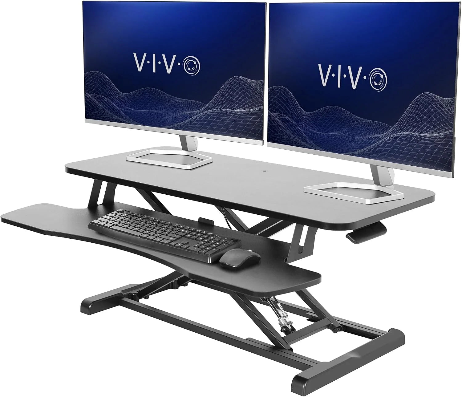 New Arrivals 32 inch Desk Converter, K Series, Height Adjustable Sit to Stand Riser, DESK-V000K - Image 16