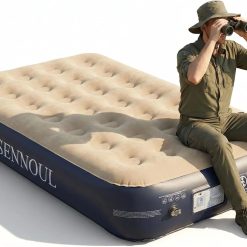 Alternative view of SENNOUL Air Mattress Queen with Built in Pump, Inflatable Mattress Blow Up Mattress 18 Raised Comfort bifanuoyard