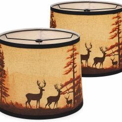 Alternative view of Rustic Deer Printed Empire Lamp Shades Set of 2 bifanuoyard