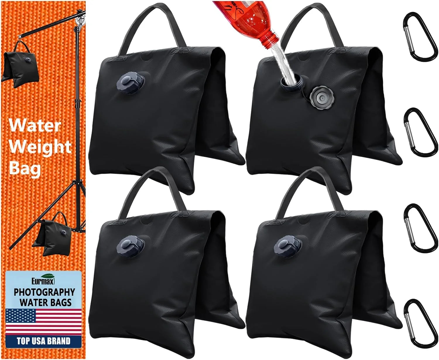 New Arrivals USA 125LBS 4-Pack Universal Canopy Weights, Secure Wind Protection to Prevent Tipping