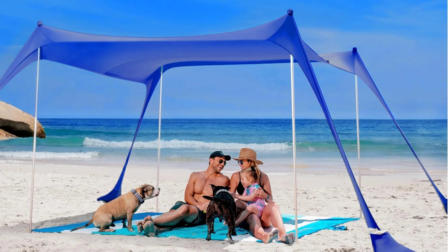 New Arrivals Ninja Beach Tent Sun Shelter UPF50+, Easy Pop Up Beach Canopy - Image 2