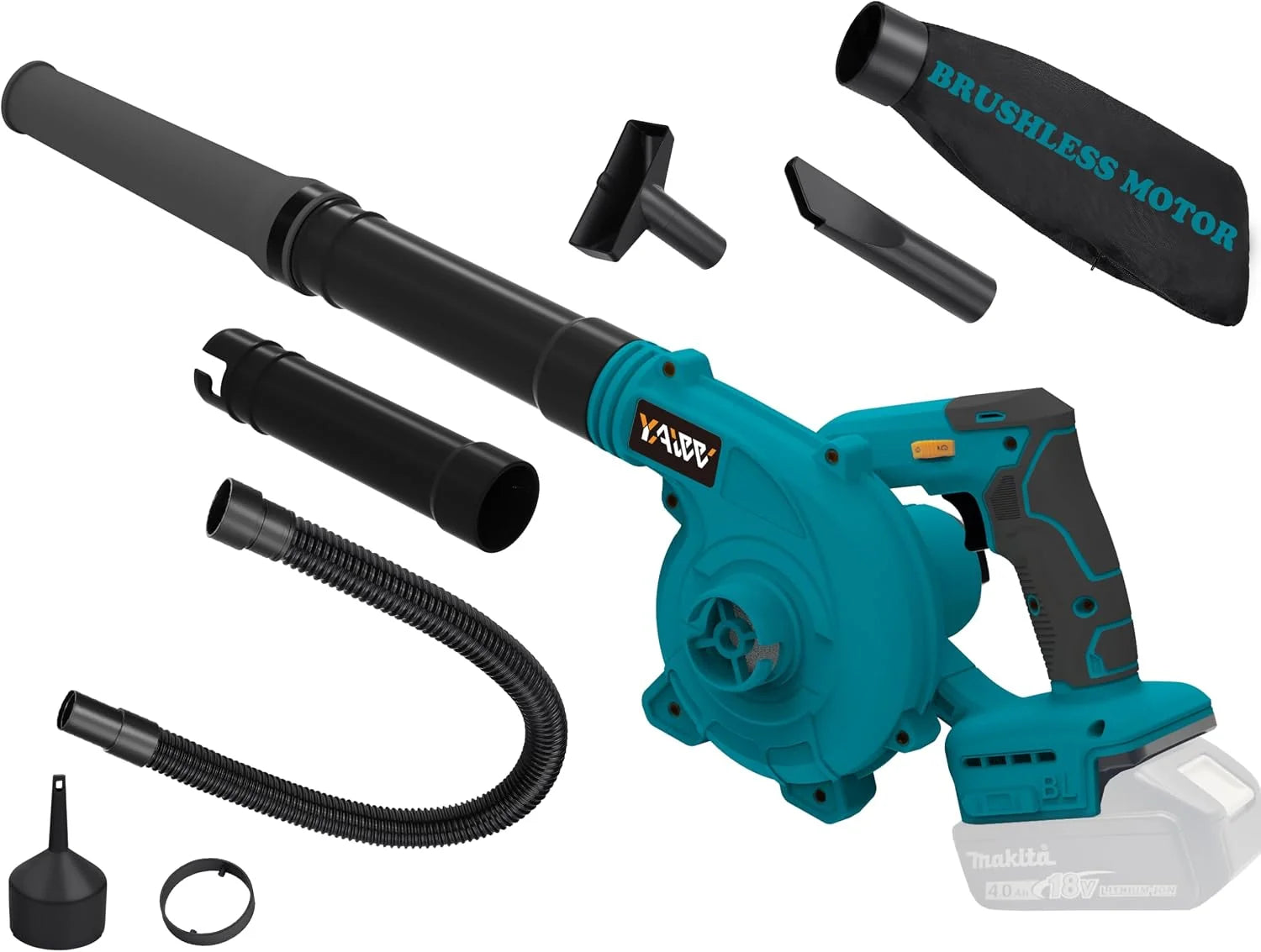 Cordless Leaf Blower for Dewalt 20V Max Battery, Electric Jobsite Air Blower with Brushless Motor - Image 3