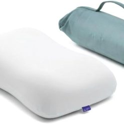 Cushion Lab Travel Deep Sleep Pillow, Compact Memory Foam Neck Pillow for Sleeping, Portable Pillow for Hotels bifanuoyard