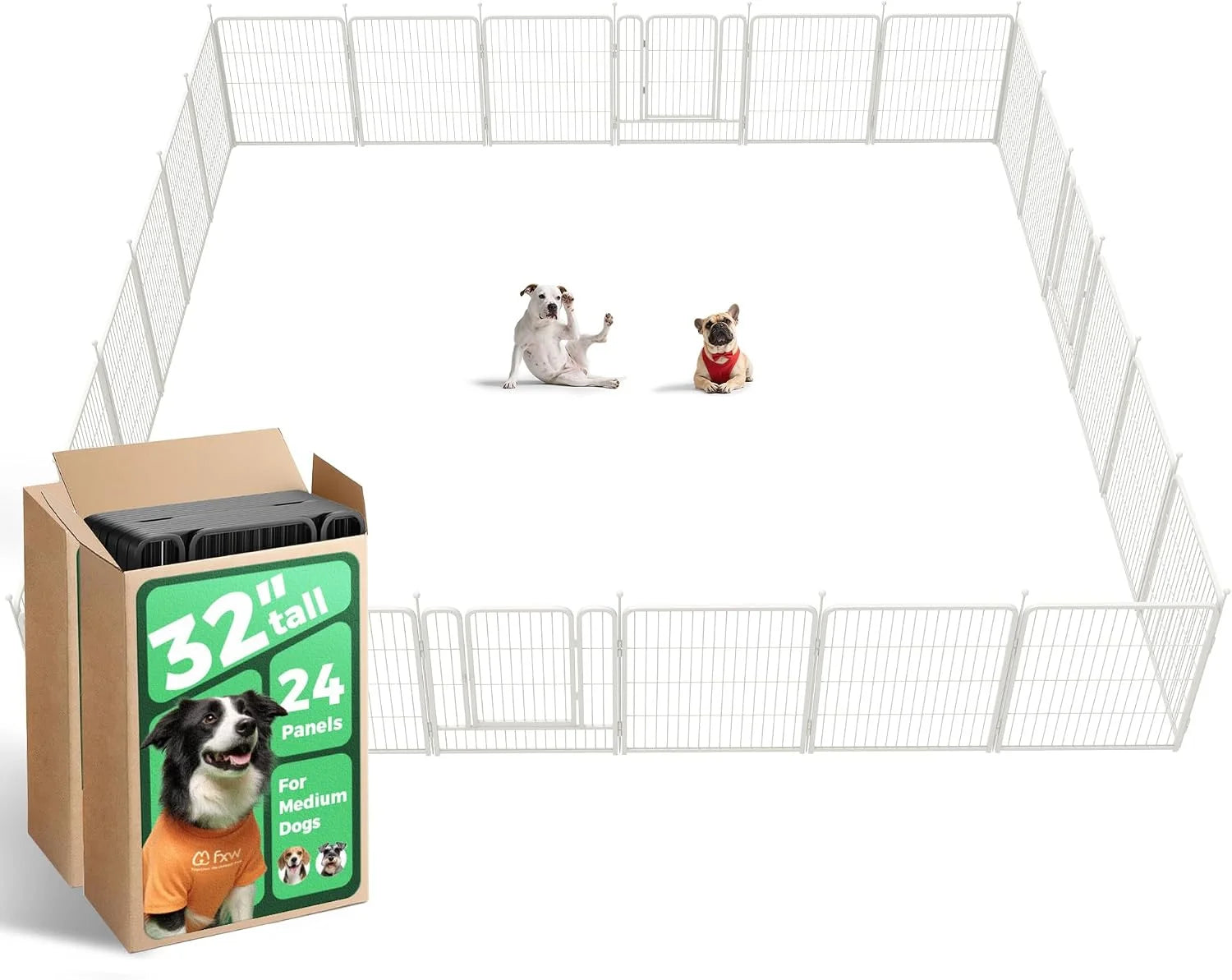 New Arrivals Rollick Dog Playpen, Indoor, 24 H, 8 Panels - Image 22