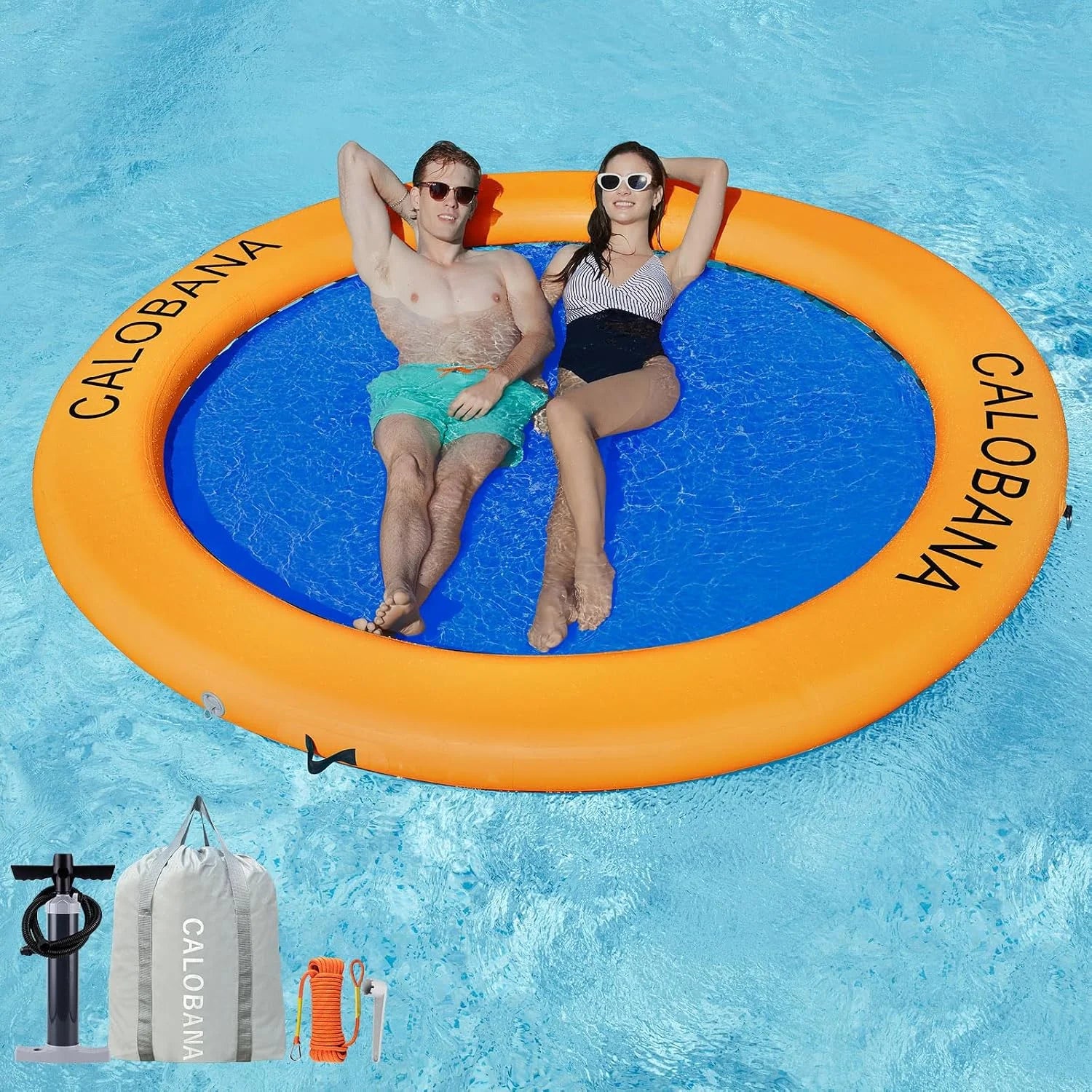 Inflatable Water Hammock for Adults Lake Party Multi Person bifanuoyard - Image 3