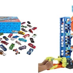Alternative view of New Arrivals Wheels City Ultimate Garage Track Set with 2 Die-Cast Toy Cars & Car-Eating Dragon, Stores 50+ Vehicles