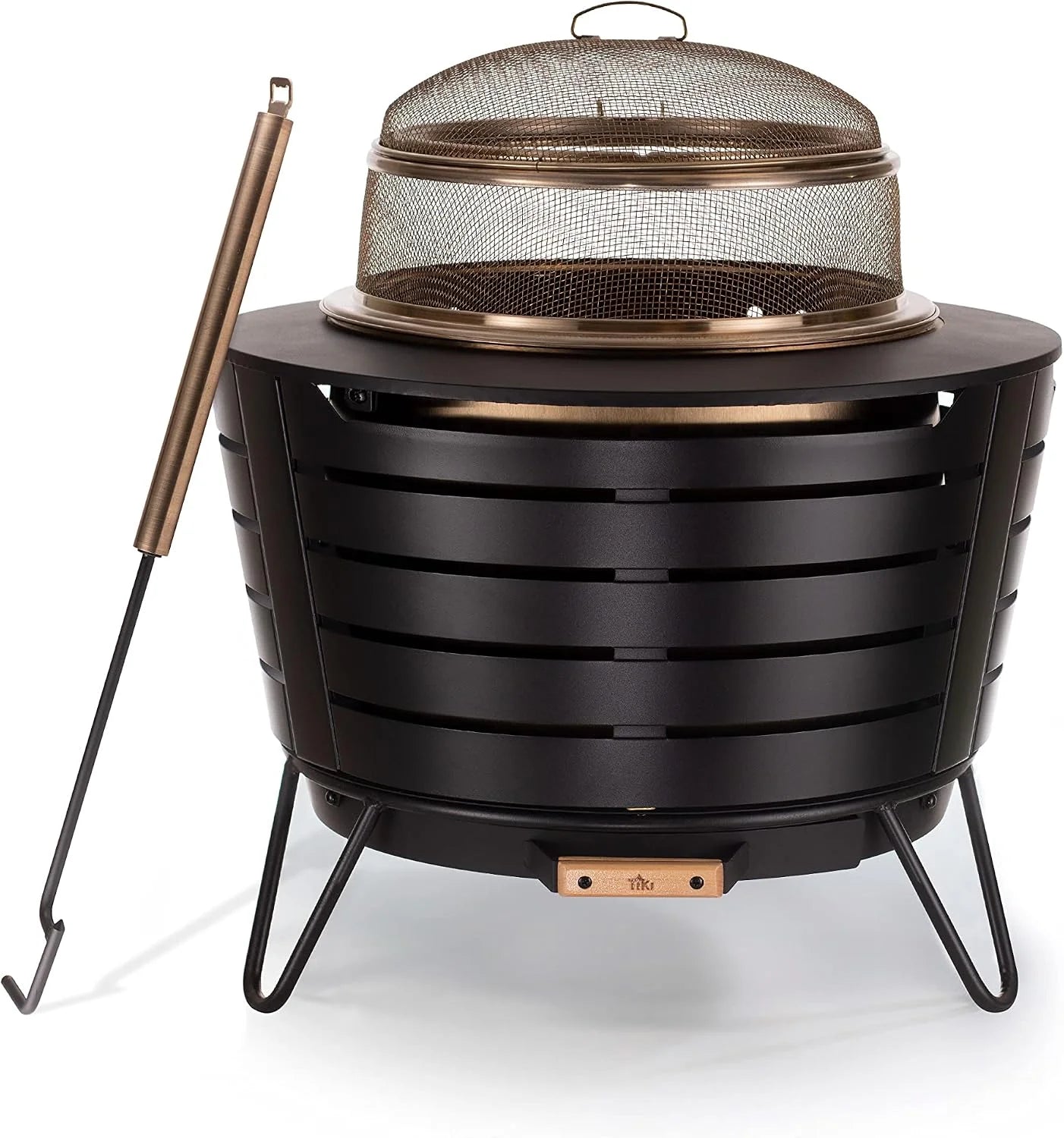 New Arrivals Patio Smokeless Fire Pit, 25 in Wood Burning Fire Pit with Cover - Image 3