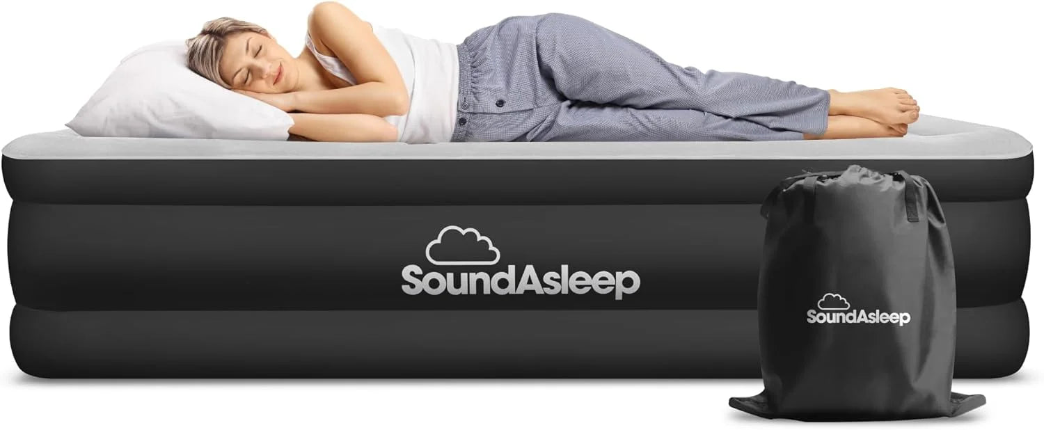 Dream Series Luxury Air Mattress with ComfortCoil Technology & Built-in High Capacity Pump for Home - Image 2