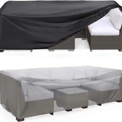 Alternative view of Mrrihand Outdoor Patio Furniture Covers Waterproof 90Lx62Wx28H Black