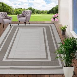 Alternative view of RURALITY Outdoor Rugs 8"x10" Waterproof for Patios Clearance, Plastic Straw Mats for RV bifanuoyard