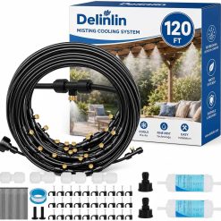 Alternative view of New Arrivals Misters for Outside Patio, Outdoor Misting Cooling System with 28 Brass Nozzles & 2 Water Filters