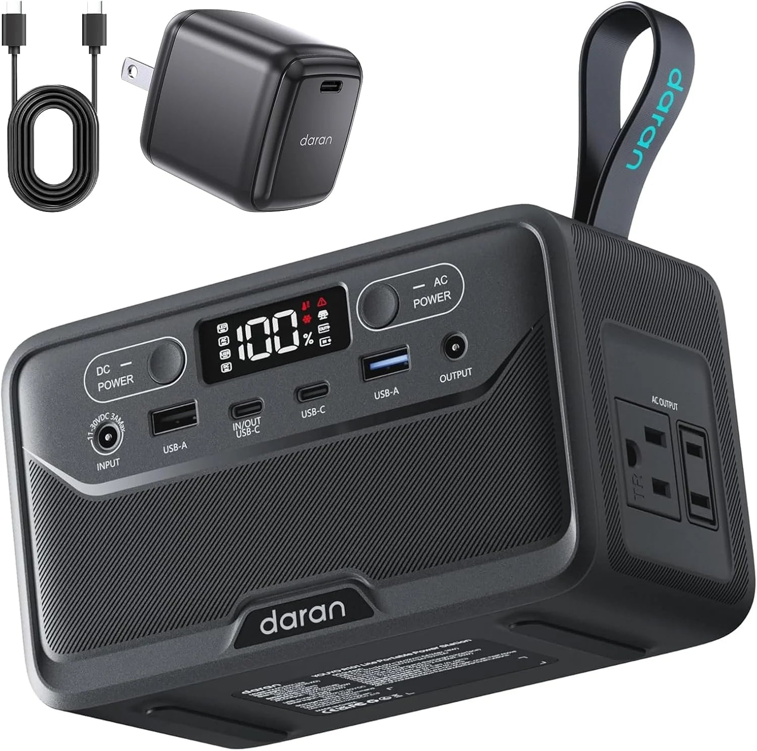 New Arrivals Portable Power Station 89.6Wh LiFePO4 Battery, Solar Power Bank with AC Outlet 100W/110V - Image 2