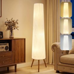 New Arrivals 60 Inch Wood Floor Lamp, Bulb Included