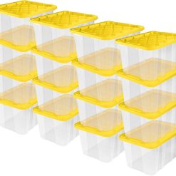 Sterilite 4-Pack 27 Gallon Industrial Storage Tote, Heavy-Duty Plastic Bins bifanuoyard