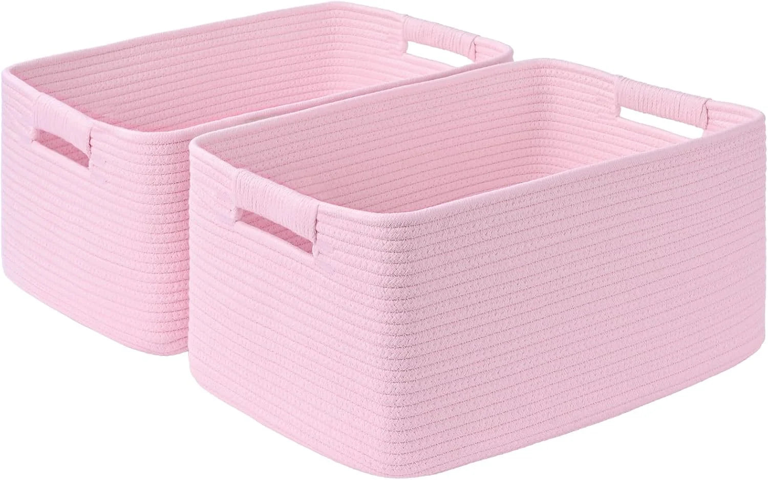 2 Pack Large Storage Basket for Organizing, 17.5x13x7 Woven Basket for Shelves, Closet Cube Storage Bins with bifanuoyard - Image 18
