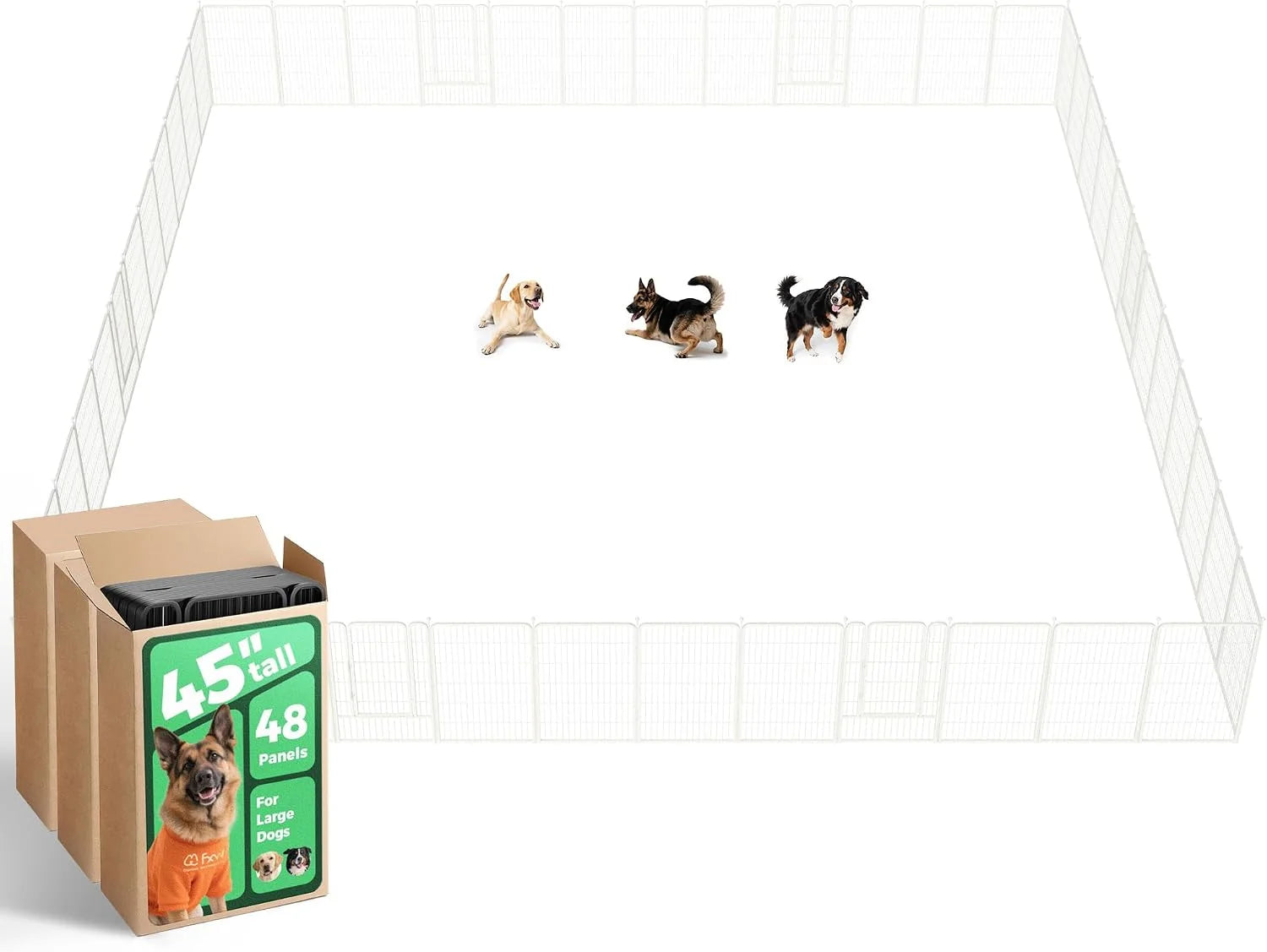 New Arrivals Rollick Dog Playpen, Indoor, 24 H, 8 Panels - Image 81