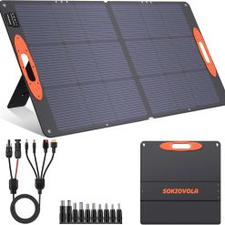Alternative view of SOKIOVOLA N-Type 16BB 220W Portable Solar Panel for EF/Jackery/Bluetti/Anker Power Station, IP68 Waterproof Foldable bifanuoyard