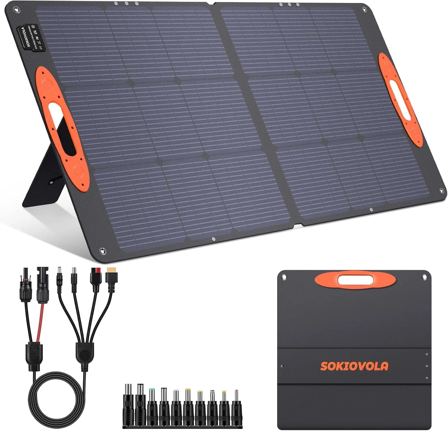 SOKIOVOLA N-Type 16BB 220W Portable Solar Panel for EF/Jackery/Bluetti/Anker Power Station, IP68 Waterproof Foldable bifanuoyard - Image 2