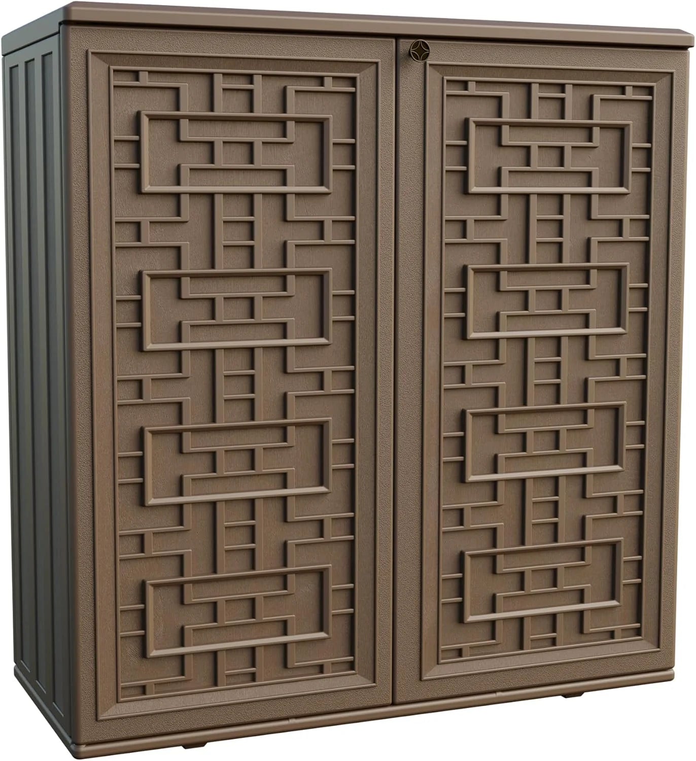 New Arrivals Outdoor Storage Cabinet Waterproof with Shelf, Resin Storage Sheds Outdoor Cabinets for tub Towels/Chemicals/Grill - Image 2