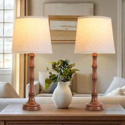 New Arrivals Modern Farmhouse Table Lamp Bedside Reading Lamps Living Room End Tables Set Lamps for Night Stands Bedroom