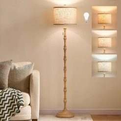 Leasgy 63.5” Floor Lamp, 3-Color Temperature, Pull Chain, Bulb Included bifanuoyard