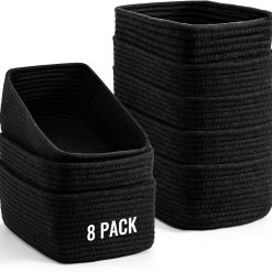 Alternative view of New Arrivals Small Storage Organizing Baskets, Woven Rope Bins for Bathroom, Closet, Shelf Organizer