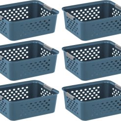 Alternative view of Small Plastic Storage Basket, Black, Organize pantry items, office supplies, crafts, accessories, and household bifanuoyard