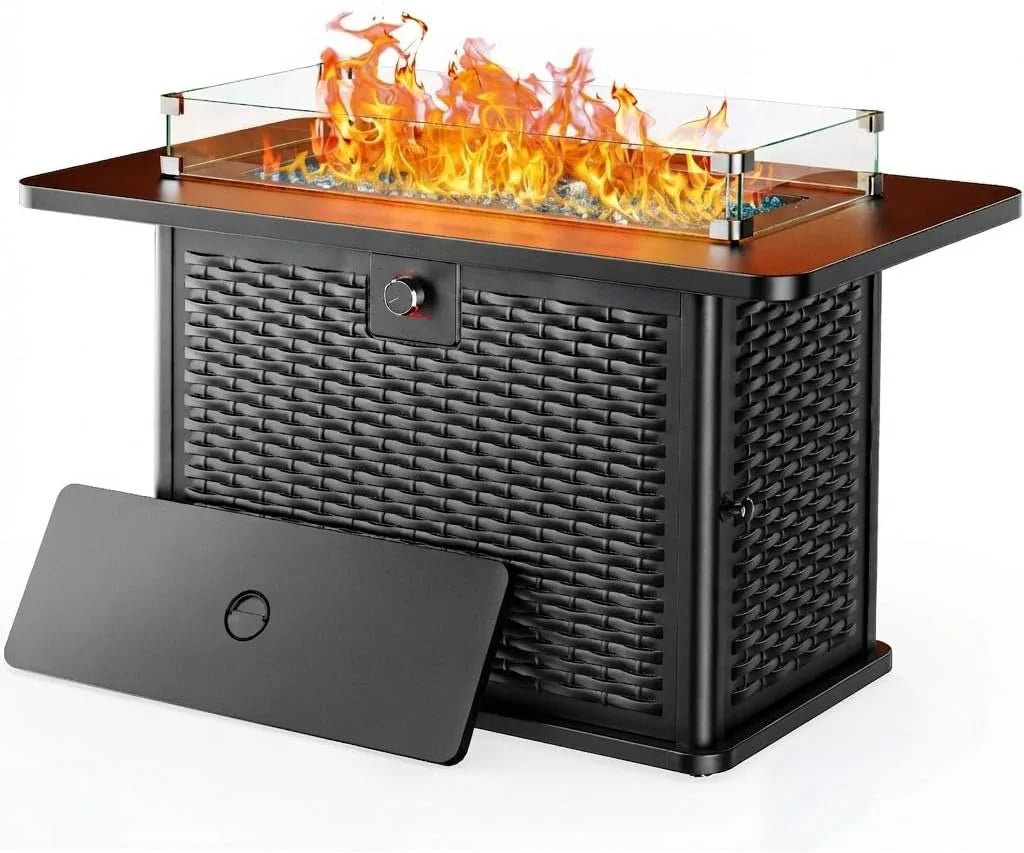Ciays Large Propane Fire Pit 19 Inch, Gas Fire Pit with Grill Grate, Folding Legs, 58, 000 BTU bifanuoyard - Image 4