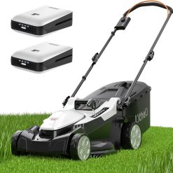 40V (2 x 20V) 16 Electric Lawn Mower Cordless, Brushless Lawnmower with 6-Height Adjust
