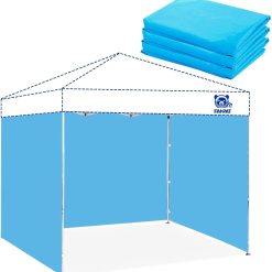 Alternative view of New Arrivals 10×10 Canopy Sidewalls for Canopy Frame, White (3Pcs Sidewalls Only)