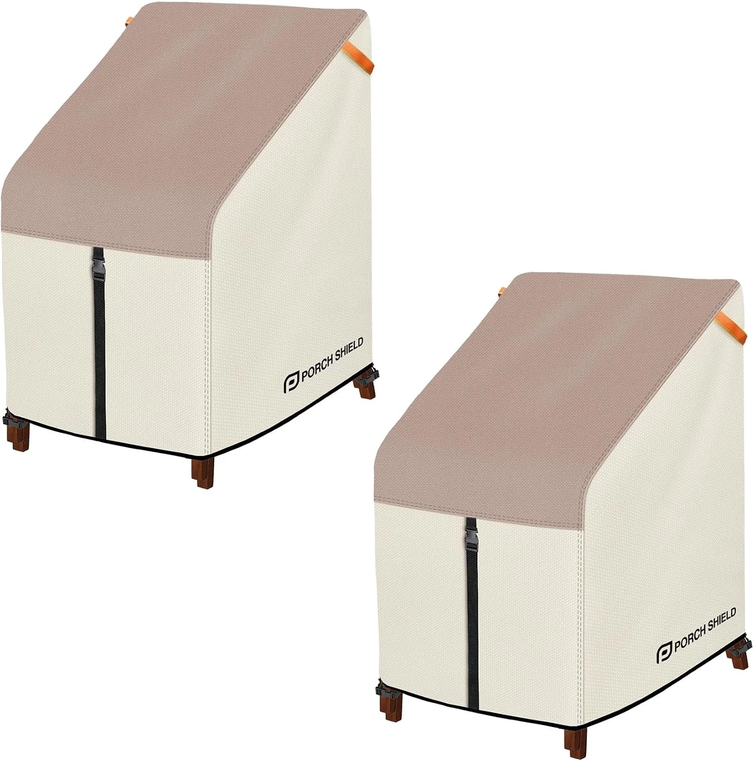 New Arrivals Shield Patio Chair Covers -Waterproof Outdoor Lounge Deep Seat Lawn Chair Cover " 30W x 33D x 34H inch, Beige - Image 3