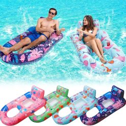 New Arrivals 4 Pack Pool Floats Adult, Inflatable Pool Lounger Float Heavy Duty with Cup Holder