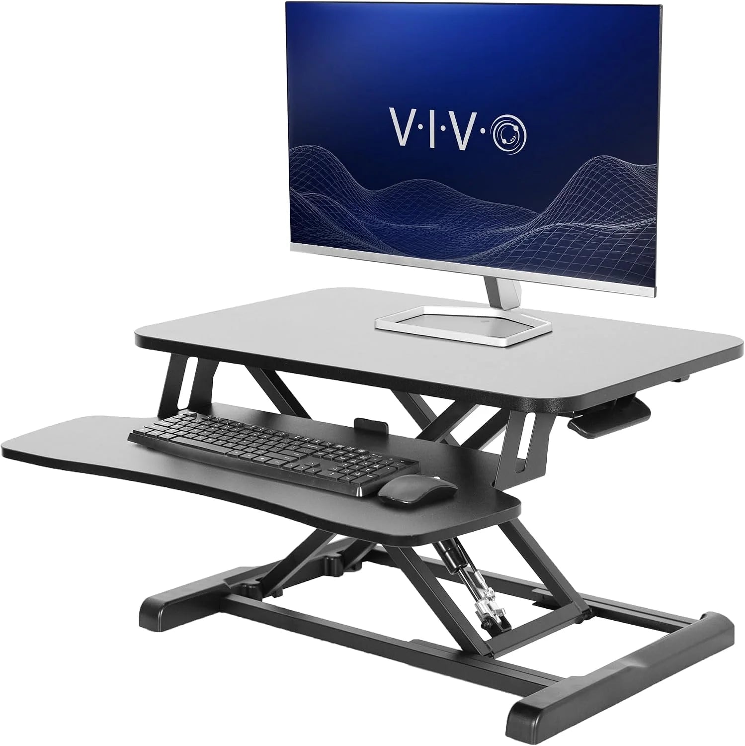 New Arrivals 32 inch Desk Converter, K Series, Height Adjustable Sit to Stand Riser, DESK-V000K - Image 36