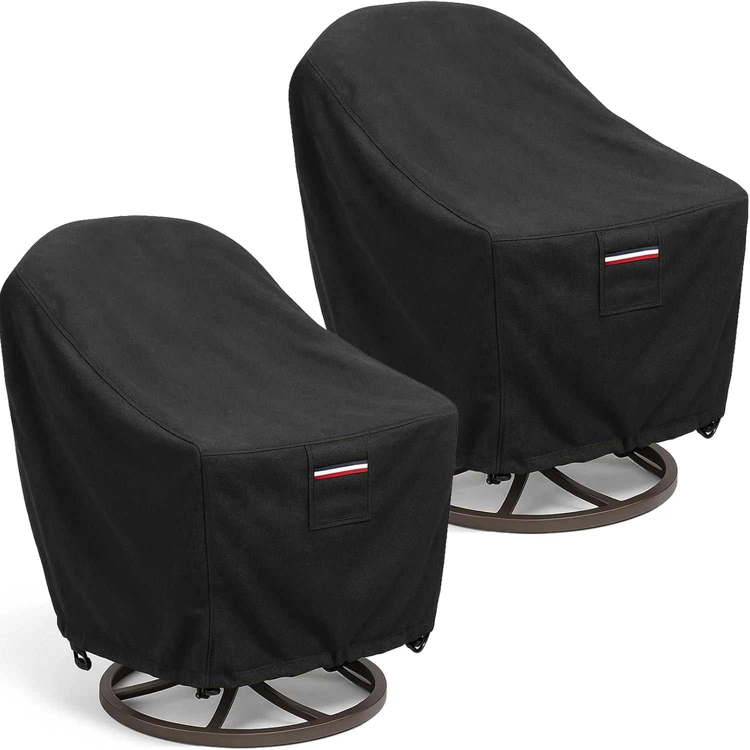 New Arrivals Waterproof Patio Ottoman Cover, Square Outdoor Side Table Furniture Cover with Padded Handles