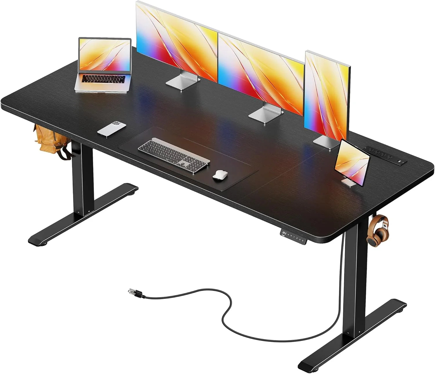 New Arrivals Electric Standing Desk with Power Outlets and USB-C Port, 47 X 24 Inch Height Adjustable Desk - Image 4