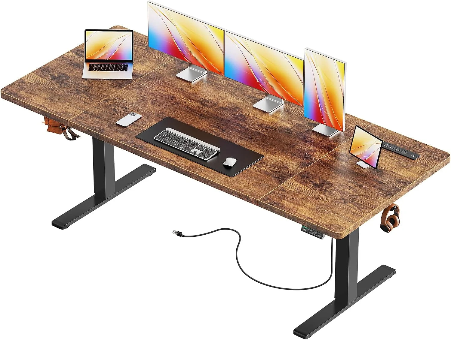 New Arrivals Electric Standing Desk with Power Outlets and USB-C Port, 47 X 24 Inch Height Adjustable Desk - Image 3