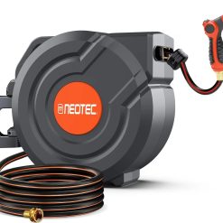 Alternative view of 100FT Retractable Garden Hose Reel 1/2 Inch, Wall Mounted Heavy Duty Water Hose with Auto-Lock bifanuoyard