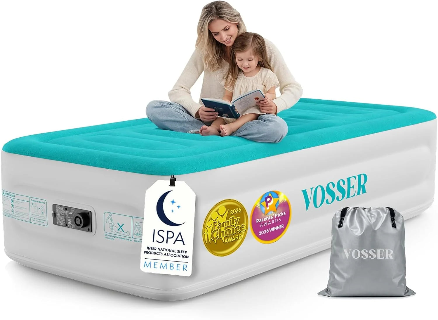 New Arrivals Queen Air Mattress with Built-in Pump, 18" Raised Blow Up Mattress, Flocked Top Inflatable Mattress for Home - Image 5