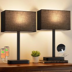 Hong-in Touch Lamps, Dimmable, Grey Modern Table Lamp for Night Stands bifanuoyard
