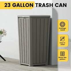 Bifanuo Waterproof Outdoor Trash Can with Lid