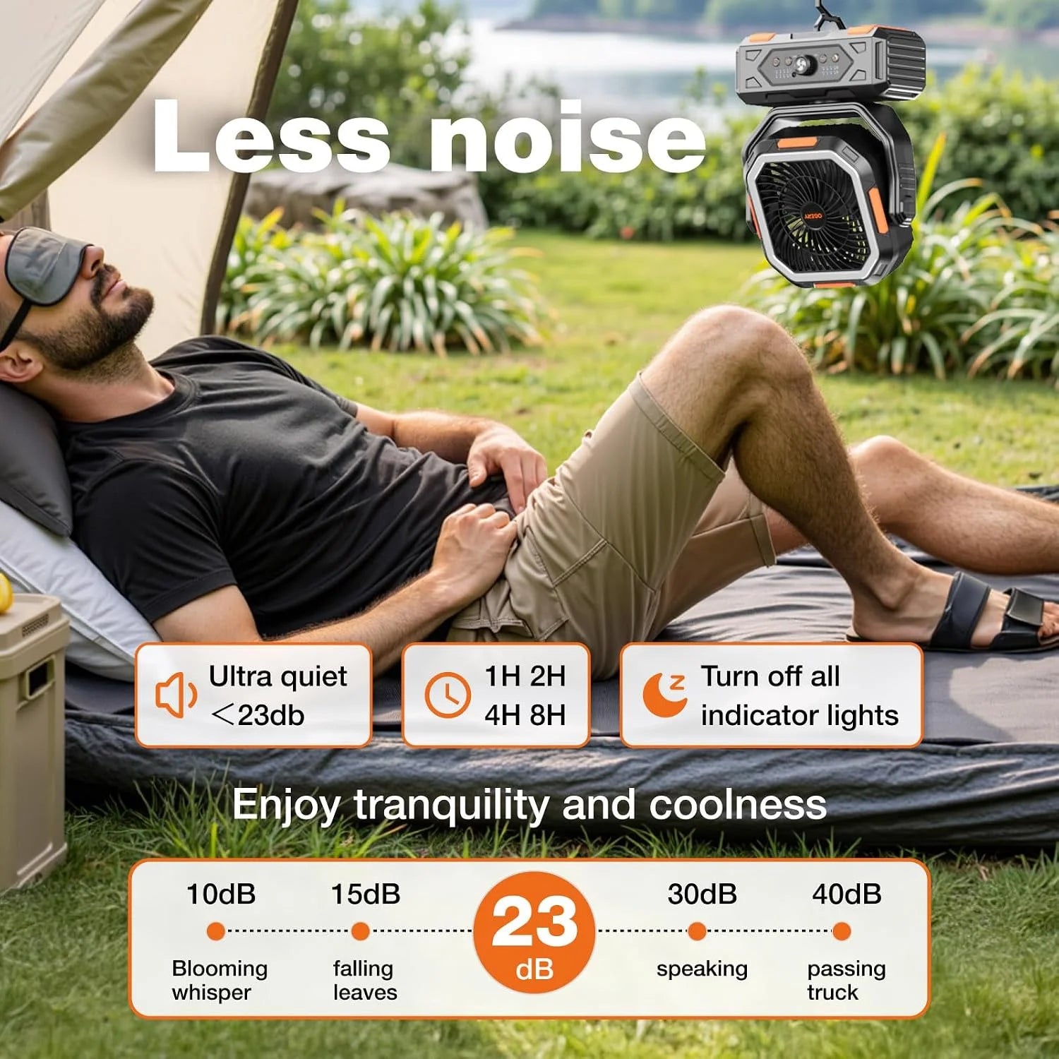 OGERY Portable Fan Rechargeable, 30000mAh Camping Fan for Tent, RV & Outdoor with Up to 322H Runtime bifanuoyard - Image 7