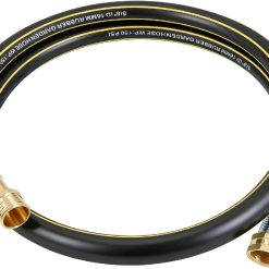 Alternative view of New Arrivals Lightweight Rubber Garden Hose 100 ft, 5/8 Hybrid Rubber Hose with Solid Brass Fitting