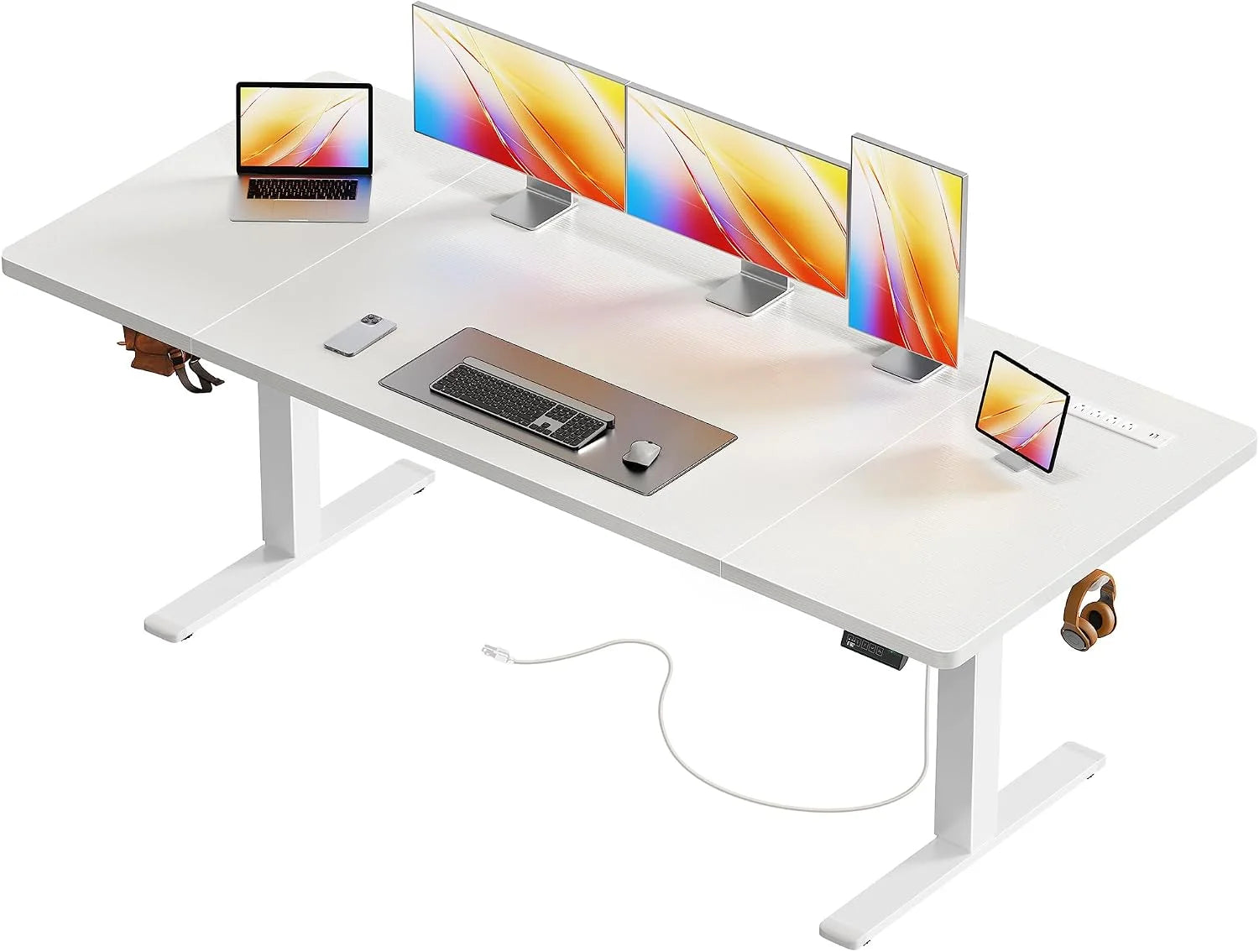 New Arrivals Electric Standing Desk with Power Outlets and USB-C Port, 47 X 24 Inch Height Adjustable Desk - Image 10