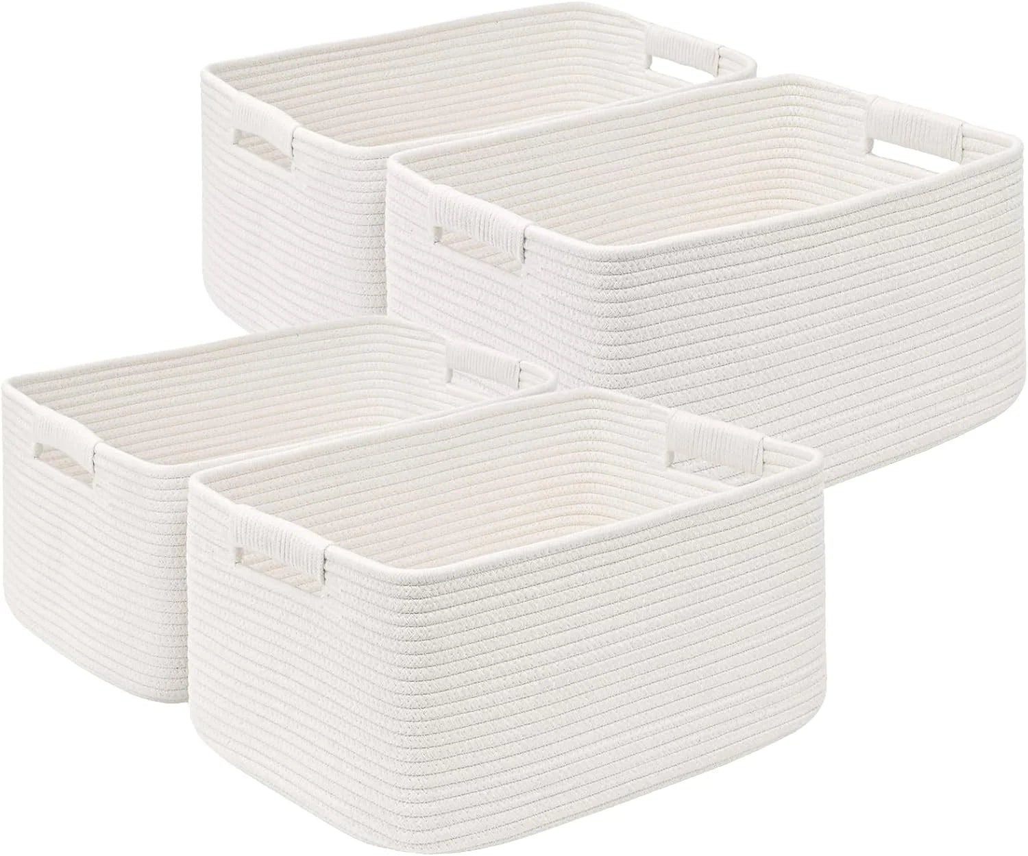 2 Pack Large Storage Basket for Organizing, 17.5x13x7 Woven Basket for Shelves, Closet Cube Storage Bins with bifanuoyard - Image 13